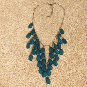 Jade Green-colored, Beaded Tier Statement Necklace